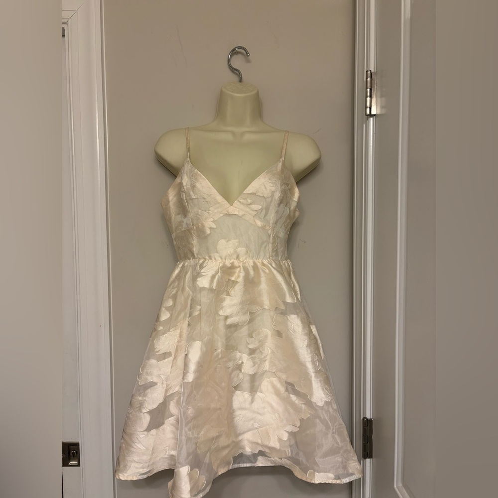Altar'd State Ivory Floral Midi Dress